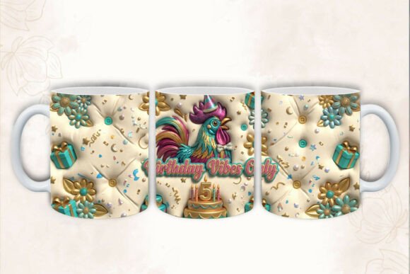 3D Birthday Vibes Only 5th Birthday: A Mug Design That Celebrates in Style