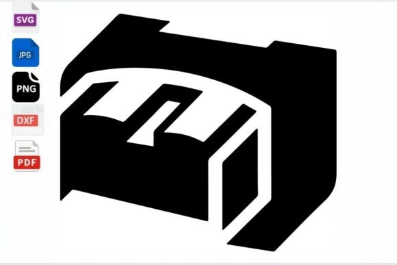 3D Box Icon SVG Vector Graphic