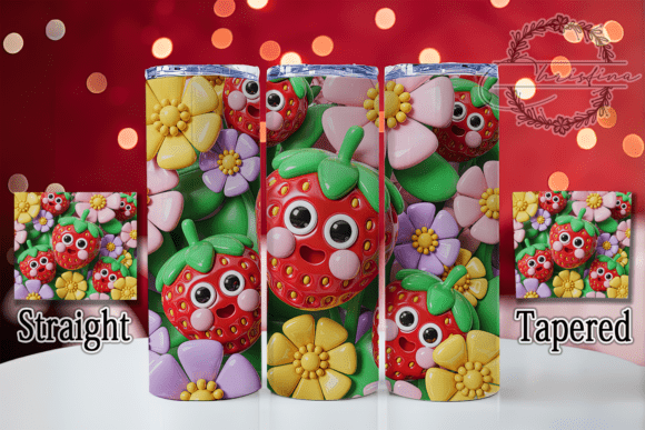 3D Cute Strawberry Tumbler: A Thoughtful Design Asset for Drinkware Entrepreneurs