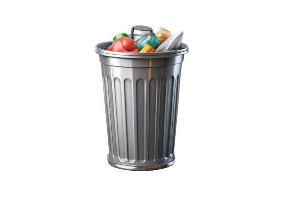 3D Garbage Bin Transparent PNG – High-Quality Design Asset