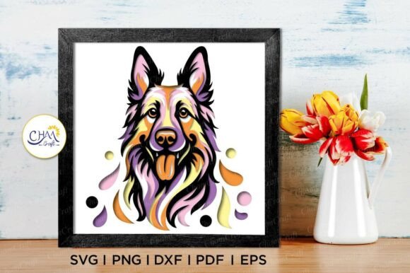 3D German Shepherd Shadow Box SVG: A Practical Design Resource for Makers and Digital Crafters