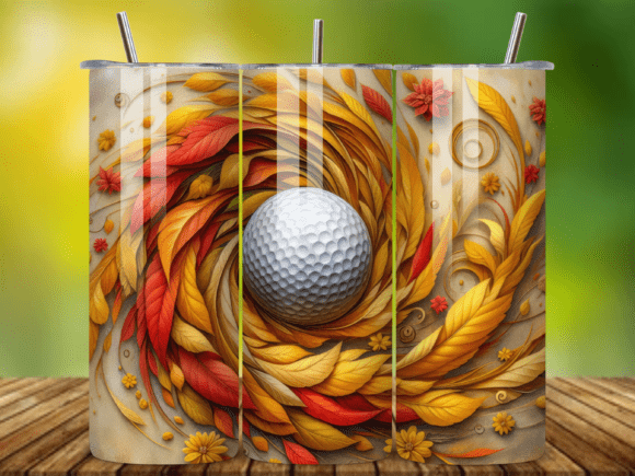 3D Golf Ball 20oz Tumbler Wrap V.17 – A Bold Design for Creative Brands