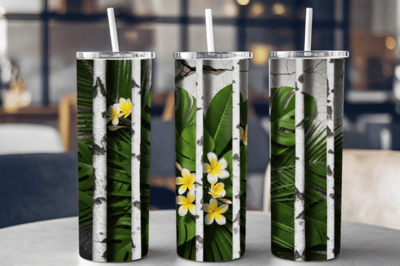 3D Hole in the Wall Monstera Tumbler PNG