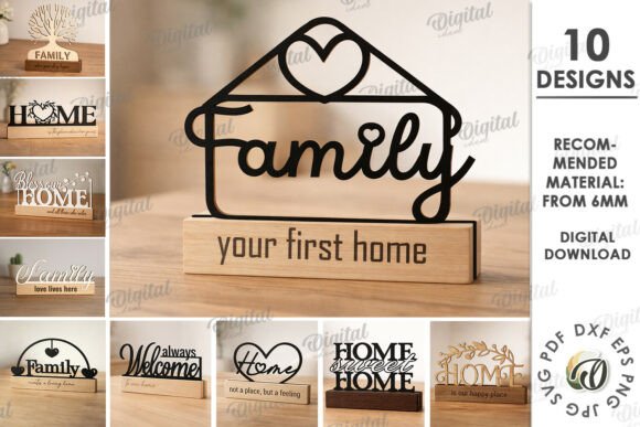 3D Home Decor Signs Bundle Laser Cut: A Practical Resource for Custom Design Projects