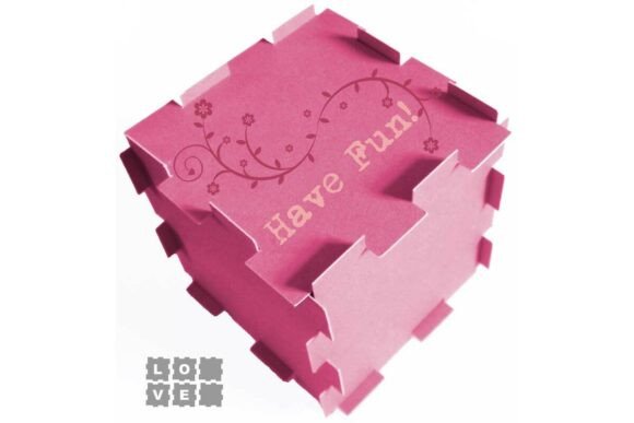 3D Puzzle Cube Favour Box Ornament Decor