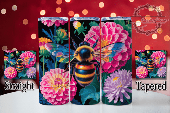 3D Rainbow Bee Tumbler: A Creative Asset for Custom Drinkware Projects