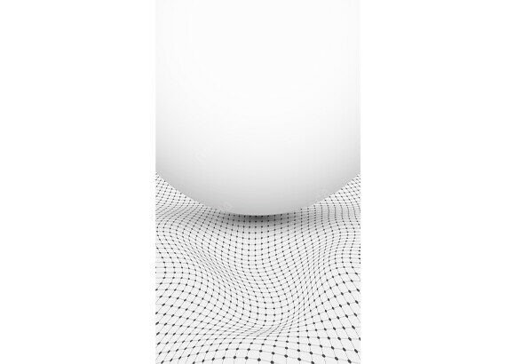 3D Sphere & Distorted Wireframe Mesh: Creative Tech Backdrops