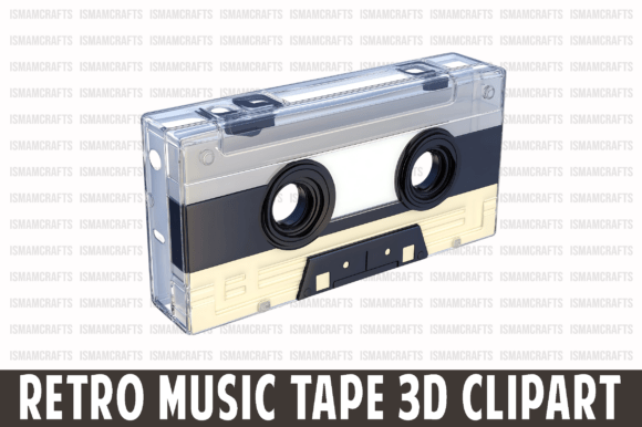 Enhancing Creative Projects with Retro Music Tape 3D Clipart PNG