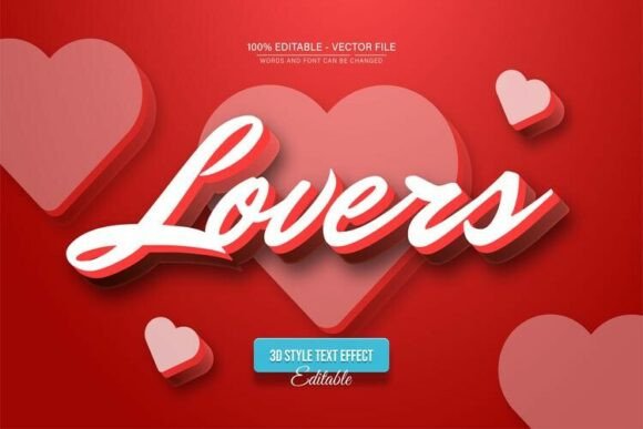 Lovers 3D Text Effect β Romantic Love: A Flexible Design Resource for Emotional Visual Projects