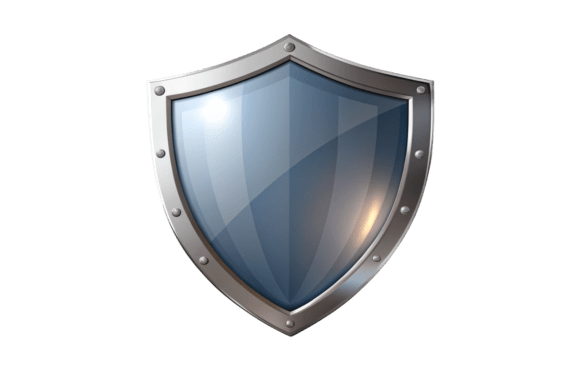 Modern Shield 3D Render Metal PNG File – A Versatile Design Resource