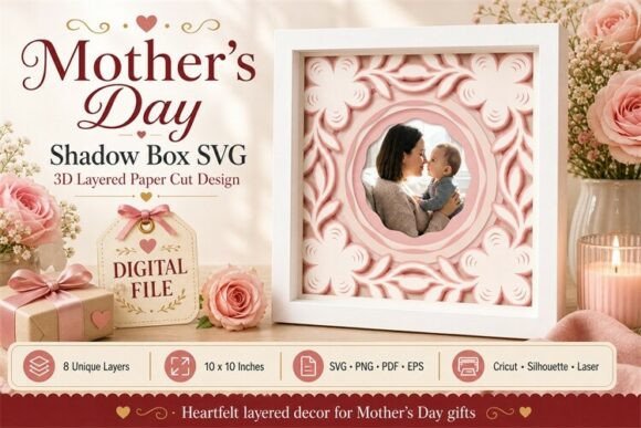 Mother's Day Shadow Box SVG 3D Layered: A Thoughtful DIY Gift Option