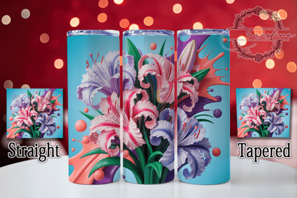 Vibrant 3D Floral Tumbler: A Fresh Design for Modern Drinkware Projects