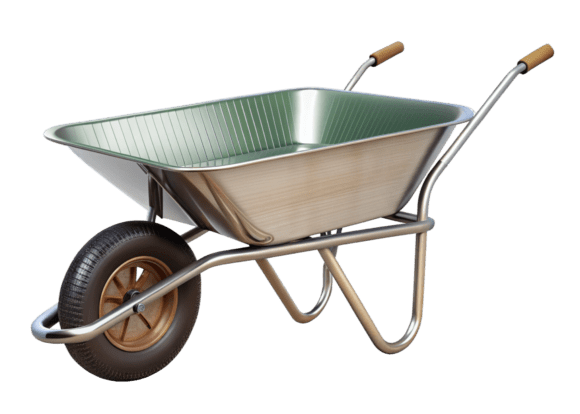 Wheelbarrow Full of Dark 3D Rendering – High-Quality PNGs for Creative Projects